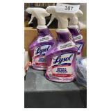 3 spray Lysol Cleaners