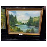 Kathy Tucker signed painting oil on canvas