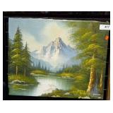 Edison painting canvas stapled to Wood