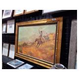 Cowboy horse stampede print