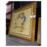 Norman Rockwell painting boy and girl kissing