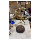 Large Brass Art Horse