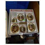 MJ Hummel glass ornaments.
