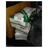 Disposable latex gloves.