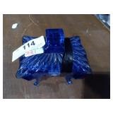 Cobalt blue legged dish