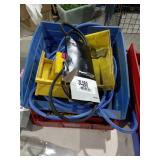 Assorted belts hoses and bins.  All one money