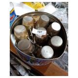 Hand finished silver plated cups (8)