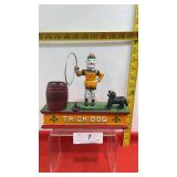 Vintage Cast Metal Action Trick Dog Bank