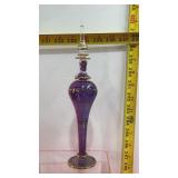 Egyptian 10  tall Purple Perfume Bottle