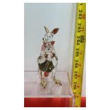 Art Glass Kangaroo w/ Joey Gold trim