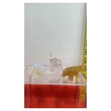 3 Glass & Stone Mini Elephants