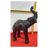 Leather Elephant W/Trunk up