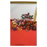 Lot of Wooden Rocking Horse Ornaments