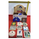 Vintage Cardboard Beer Brand Coasters