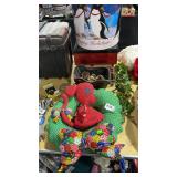 Soft Wreath w/ Red Mouse and Wood & Metal Sleigh