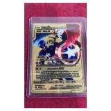 Captain America & Braviary Replica Gold Card