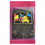 Charizard 120 HP Flame Pokemon Replica Gold Card