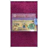 Gold Dipped Banknote 100,000 Yen Pokemon