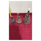 3 Christmas tree candles