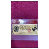 Gold Dipped Banknote - 100 Dollars in Gold Coin