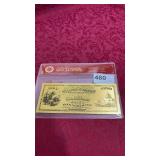 Gold Dipped Banknote - 1000 Dollars First National
