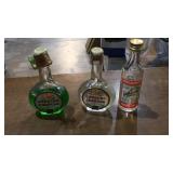 3 Vintage Liqour Bottles