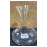 Signed Glass Decanter by Riedel 9" Tall