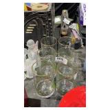 6 Christmas Theme Glases w/ Holly