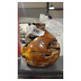 Hardwood Burrell top has been broke off