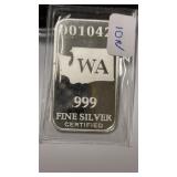 .999 1 oz Silver Bar