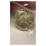 1963 Unc Franklin Silver 1/2 Dollar Coin