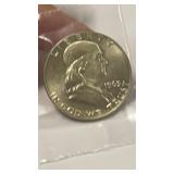 1963 Unc Franklin Silver 1/2 Dollar Coin