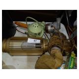 Collection of lamps and hand drying tools.