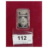 .999 1 oz Sliver Strike Bar,