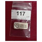 .999 1 oz Sliver Strike Bar,