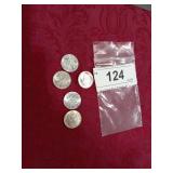 5 silver roosevelt dimes