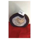 1/2 Crystal Geode Polished 5 1/2" Tall