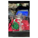 Coca Cola Bag, 4 Santa Glasses, Misc
