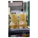 2 Onyx Agate Natural Stone Book Ends 6 1/2" T