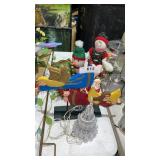 Light Up Beaded Tree, Angel Sign, 2 Santa