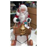 Light Up Sled w/ Santa and His Bag of Toys