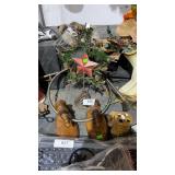 Metal Horn, Wood Candle Sconces, Star Display