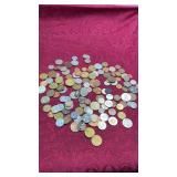 Bag of foreign Coins