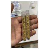 2   Vials of Gold Leaf Foil Flake
