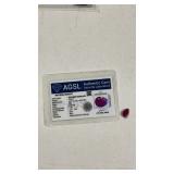 Pink-Red Bixbite Pear Cut 5.0 Ct Gem from Utah