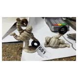 2 small Michellian man Figurines