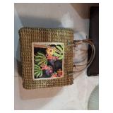 36. Woven hula dancer purse