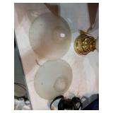 52. 2 glass light covers