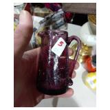 5. Purple crackle glass pitcher