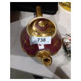 8. Hall teapot with gold accents